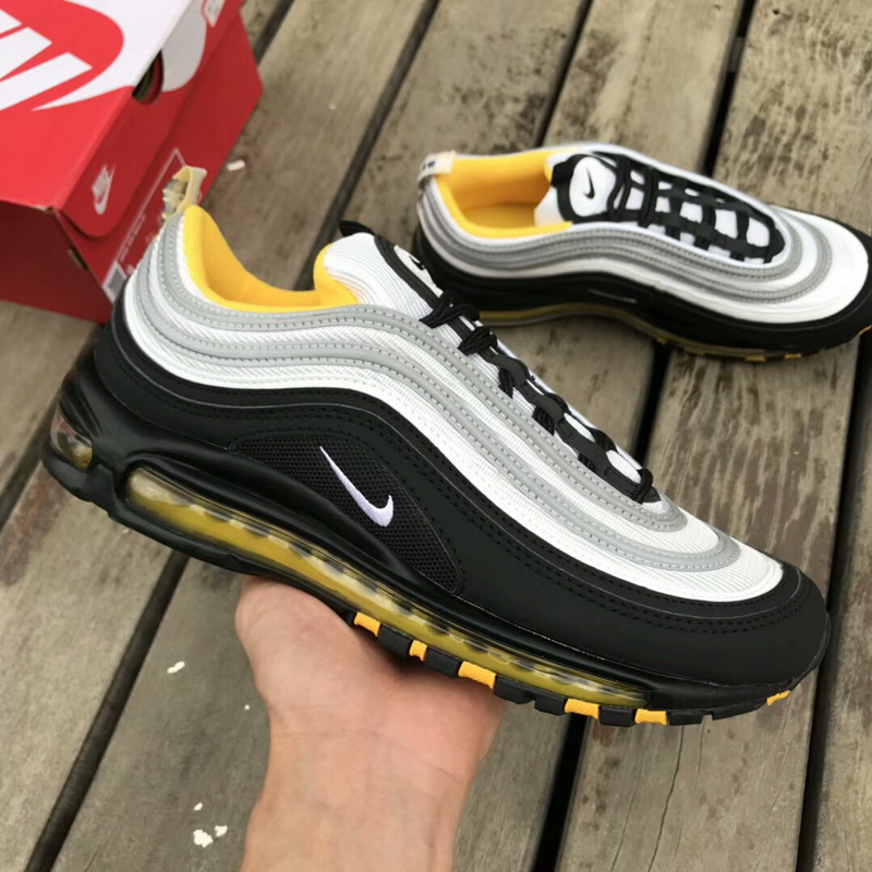 Authentic Nike Air Max 97 White Black-Yellow